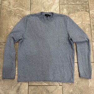 Theory Gallard Granitos 100% Nylon DoubleCrew Collar Sweatshirt Large